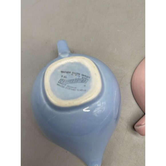 Conversation Taylor Smith creamer sugar bowl lid pink blue Conversation READ - Picture 7 of 8